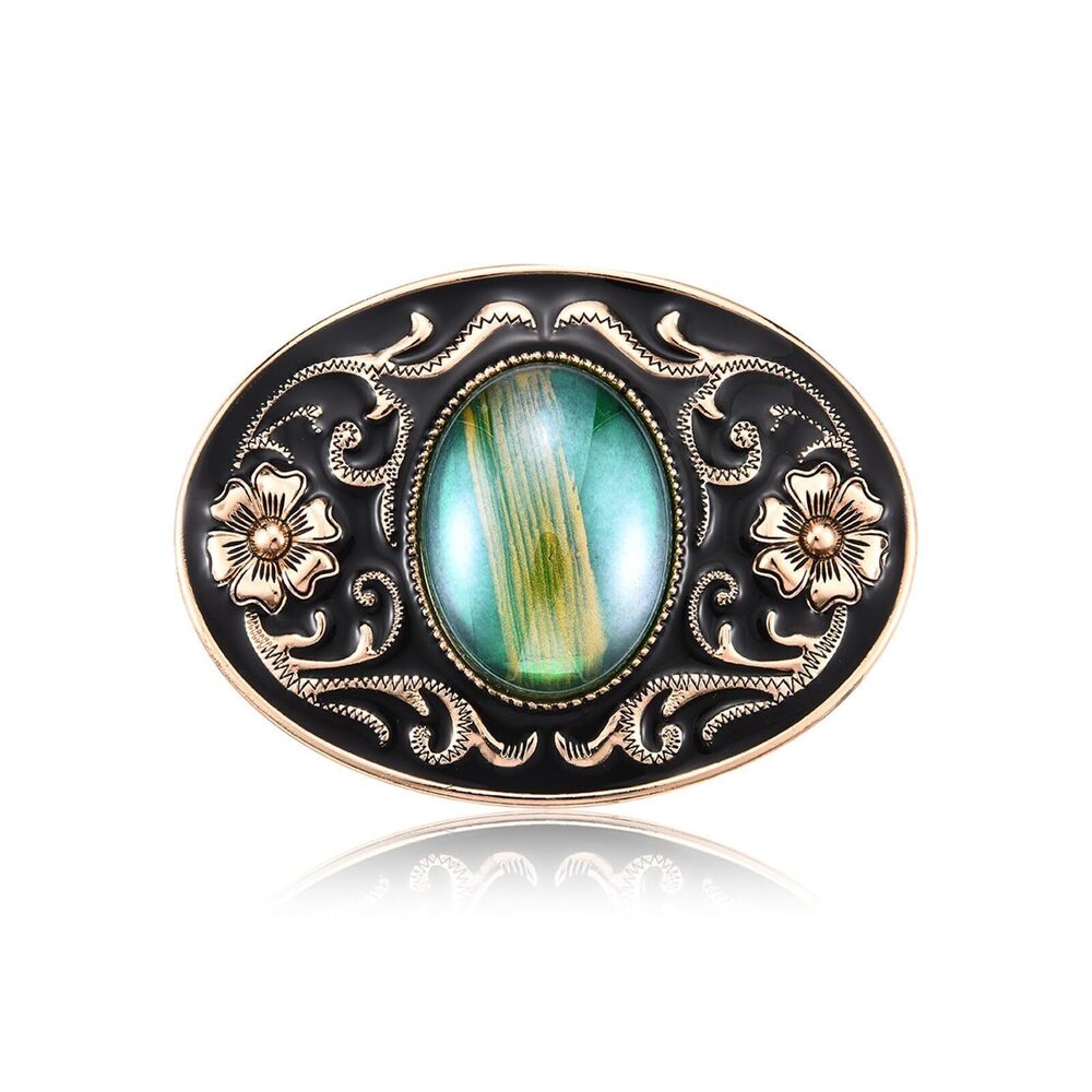 8823 MASOP Western Belt Buckle Vintage Stone Belt Buckles Native American